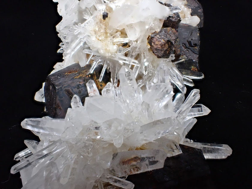 Large Black Pyrite & Quartz Cluster – Fengjiashan Mine (522g)