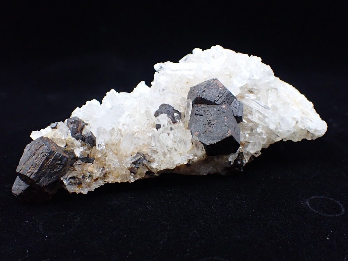 Large Black Pyrite with Quartz – Fengjiashan Mine (6