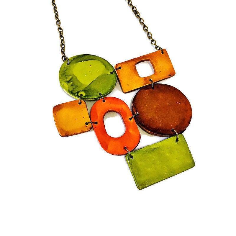 Large Statement Jewelry Set with Earthy Boho Style