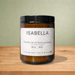 Bougie de soya ISABELLA genévrier et bois sombres