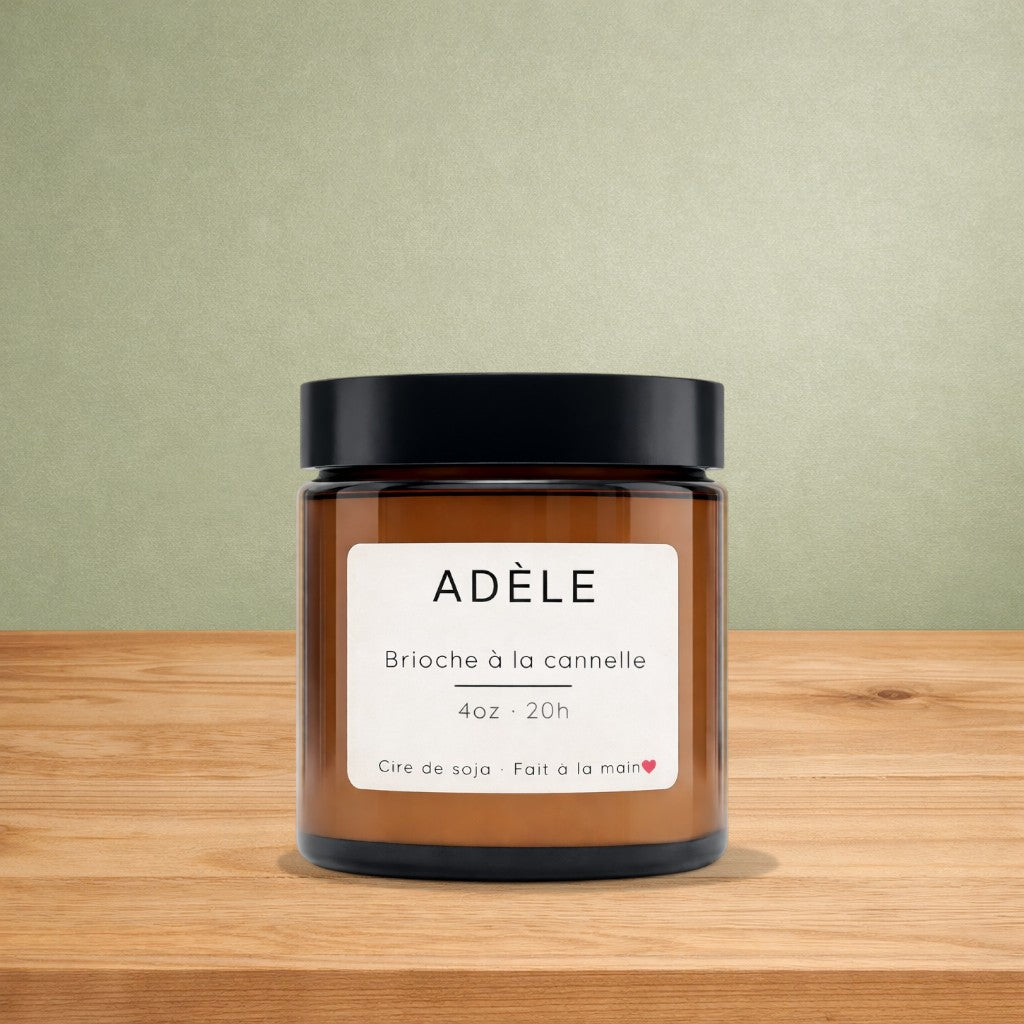 Bougie de soya ADÈLE brioche à la cannelle