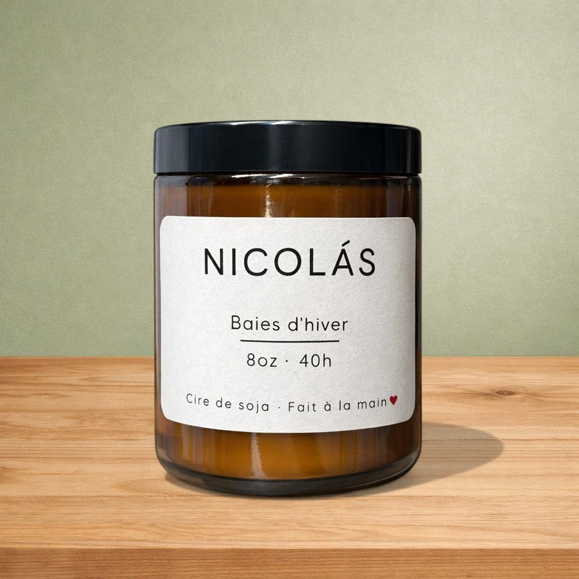 Bougie de soya NICOLÁS  baies d'hiver