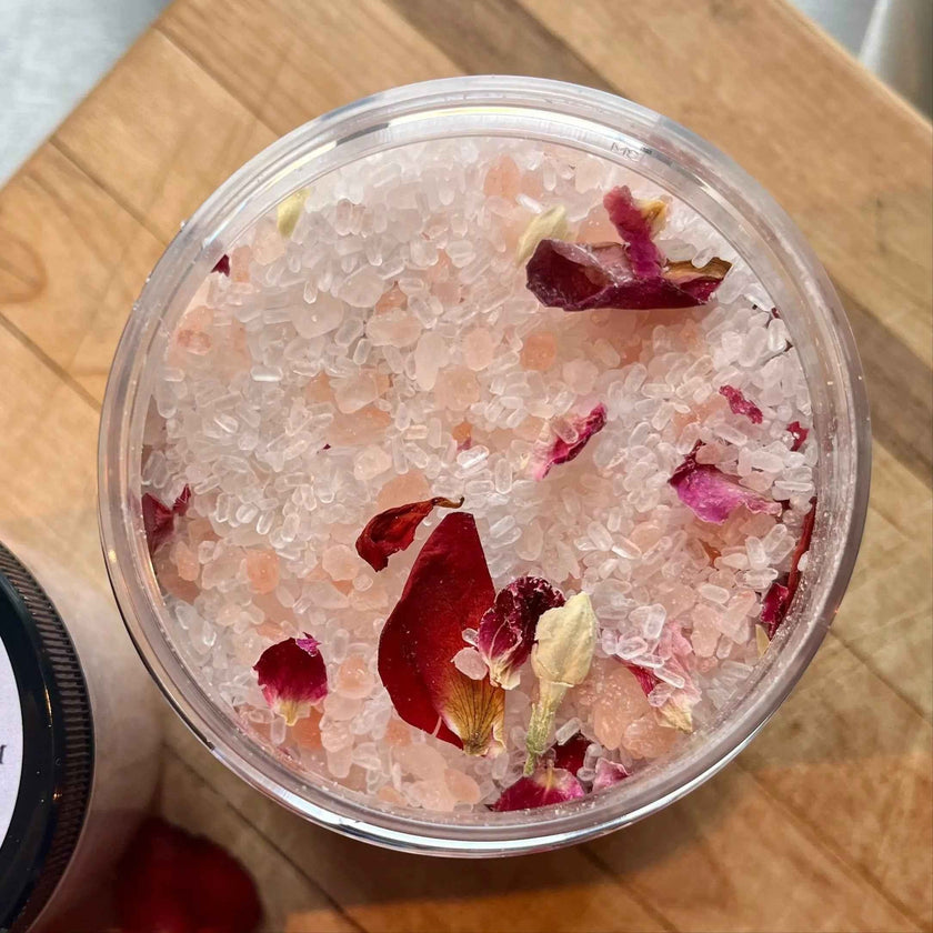 Sels botaniques ROSE jojoba et pétales de roses