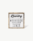 Laundry Symbols Wood Sign