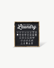 Laundry Symbols Wood Sign