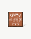 Laundry Symbols Wood Sign