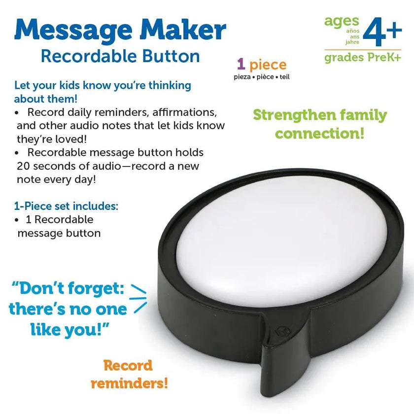Learning Resources - Bouton enregistrable Message Maker (bulle de dialogue)