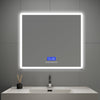 LED Bluetooth Bathroom Mirror with Speaker – Anti-Fog, Dimmable Light, Tempered Glass