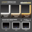 LED Bluetooth Bathroom Mirror with Speaker – Anti-Fog, Dimmable Light, Tempered Glass