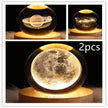 LED Night Light Galaxy Crystal Ball Table Lamp 3D Planet Moon Lamp Bedroom Home Decor For Kids Party Children Birthday Gifts