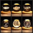 LED Night Light Galaxy Crystal Ball Table Lamp 3D Planet Moon Lamp Bedroom Home Decor For Kids Party Children Birthday Gifts