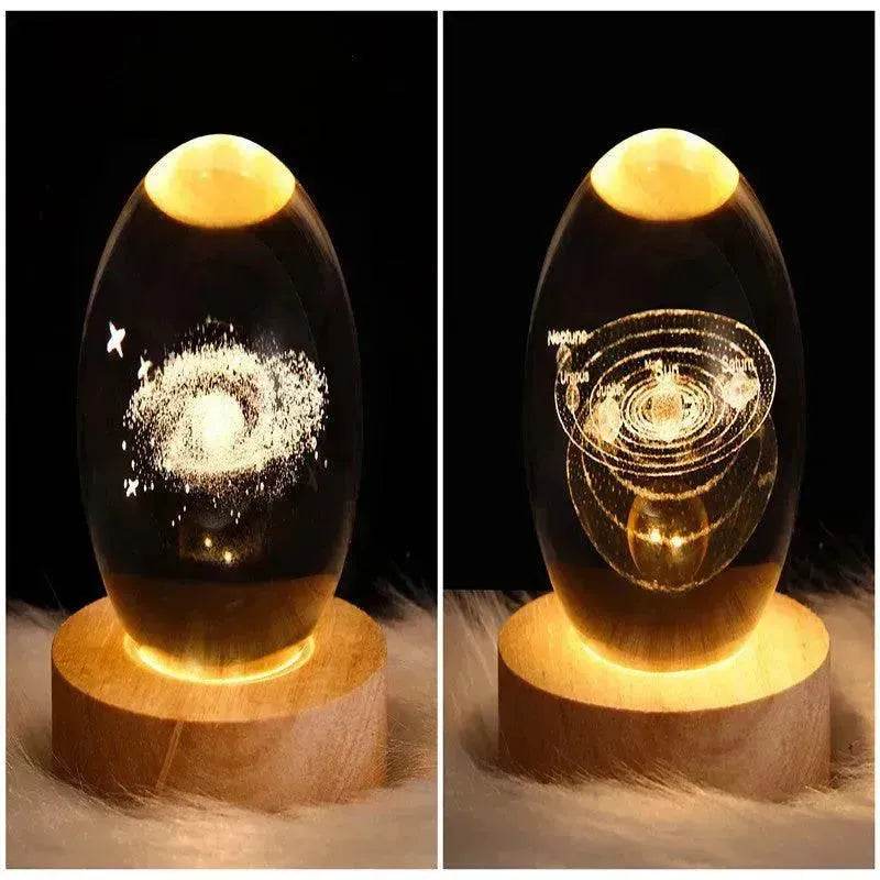 LED Night Light Galaxy Crystal Ball Table Lamp 3D Planet Moon Lamp Bedroom Home Decor For Kids Party Children Birthday Gifts