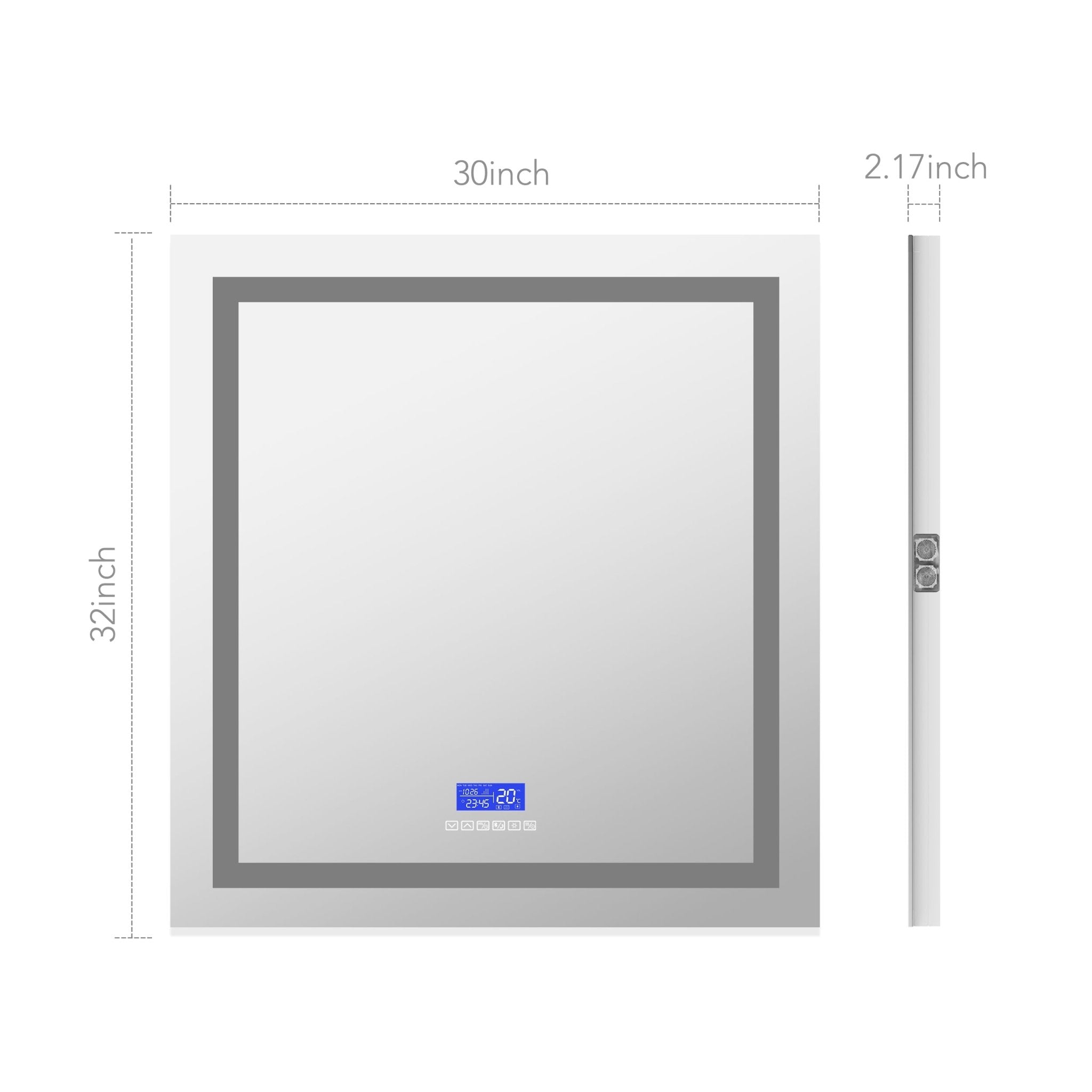 LED Vanity Mirror with Bluetooth Speaker – Touch Sensor, Anti-Fog, 3-Color Light | 24