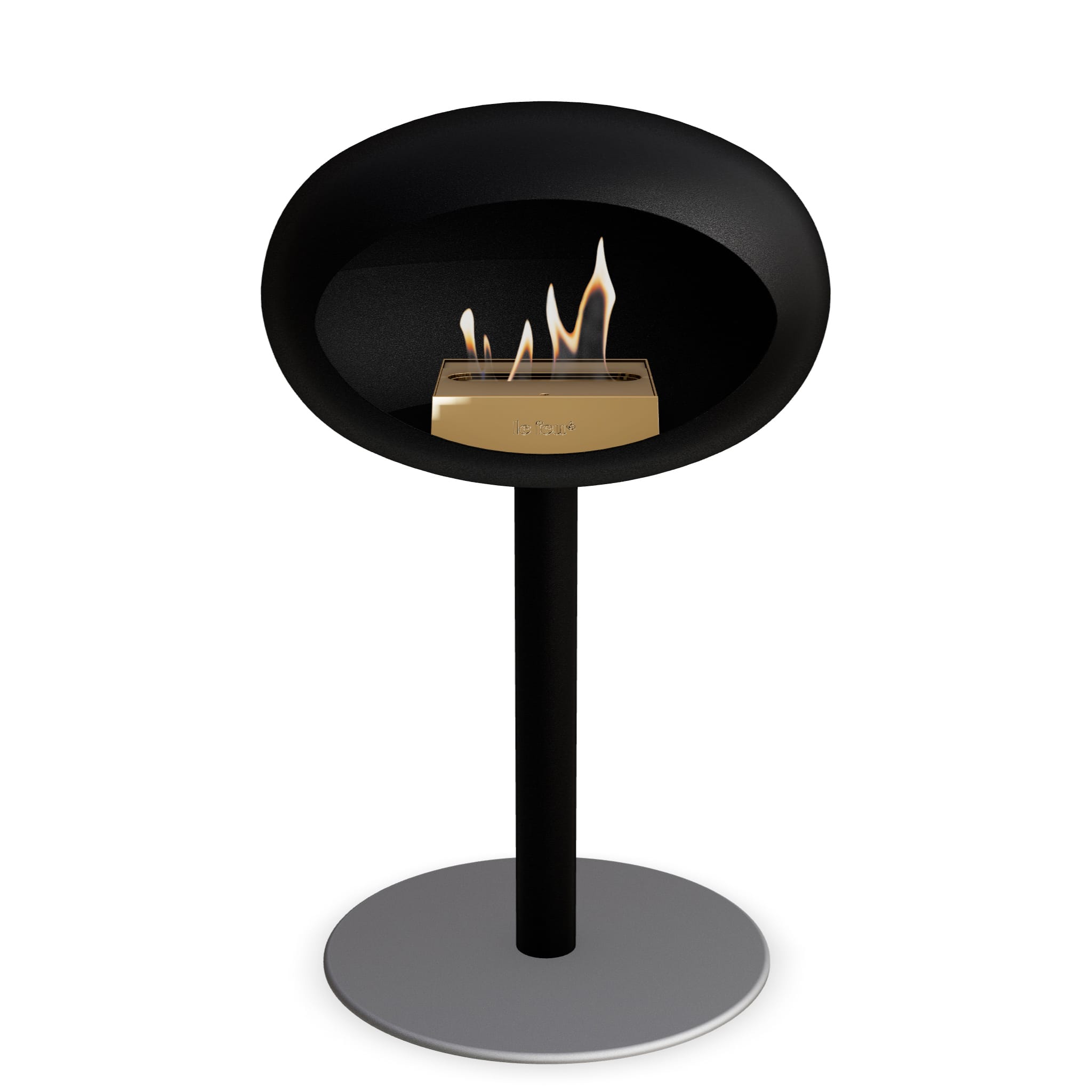 Le Feu Steel Low Dome <br>Black
