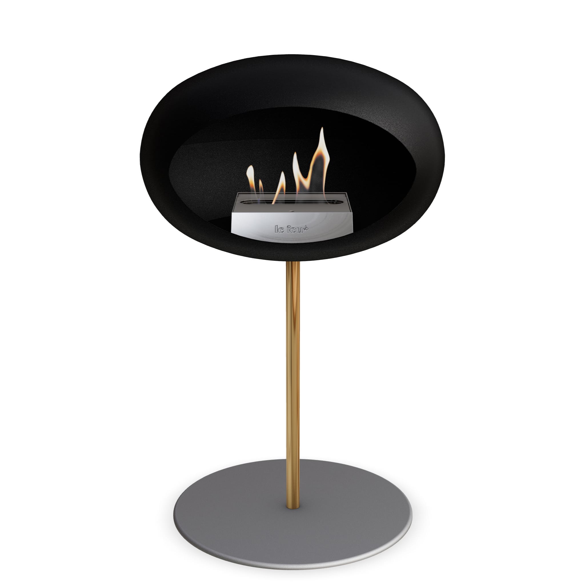 Le Feu Steel Low Dome <br>Black
