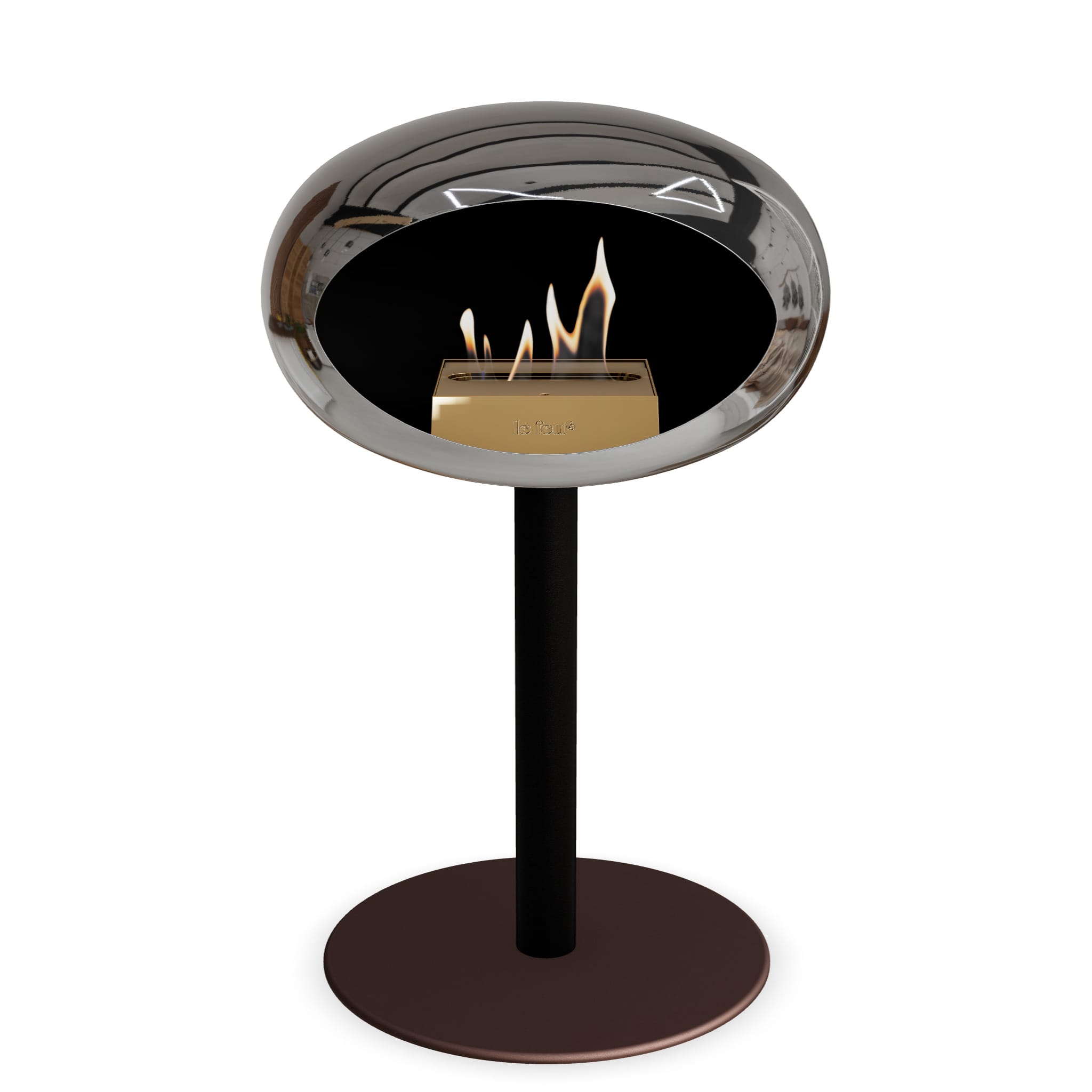 Le Feu Steel Low Dome <br>Chromed Silver