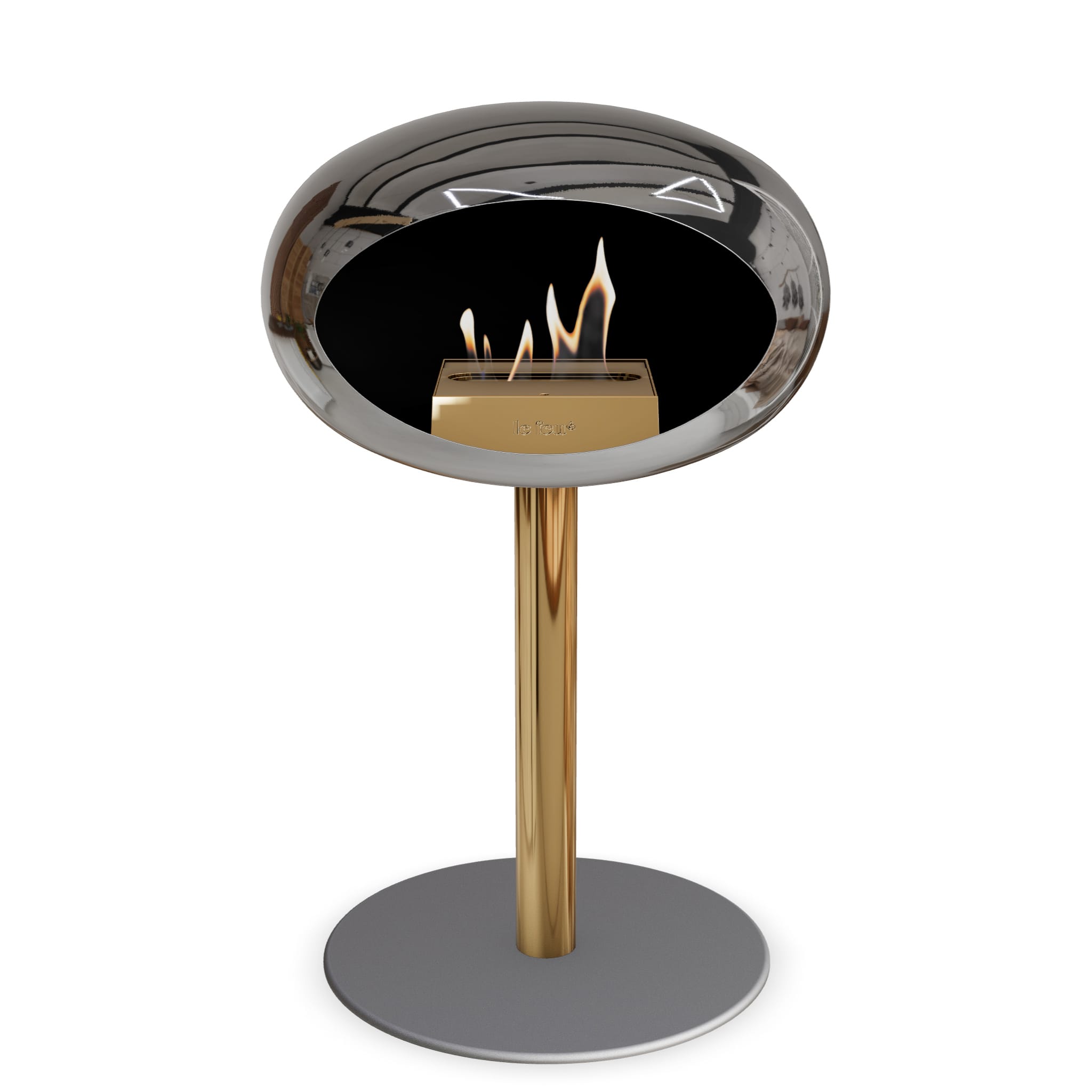 Le Feu Steel Low Dome <br>Chromed Silver