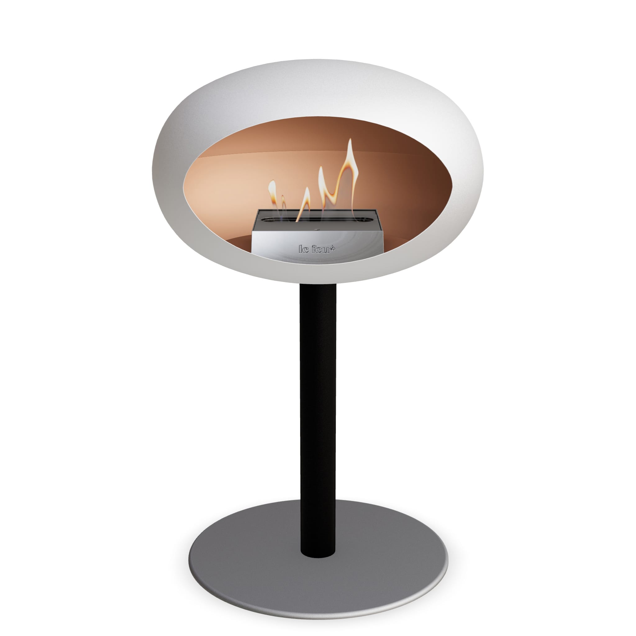 Le Feu Steel Low Dome <br>White