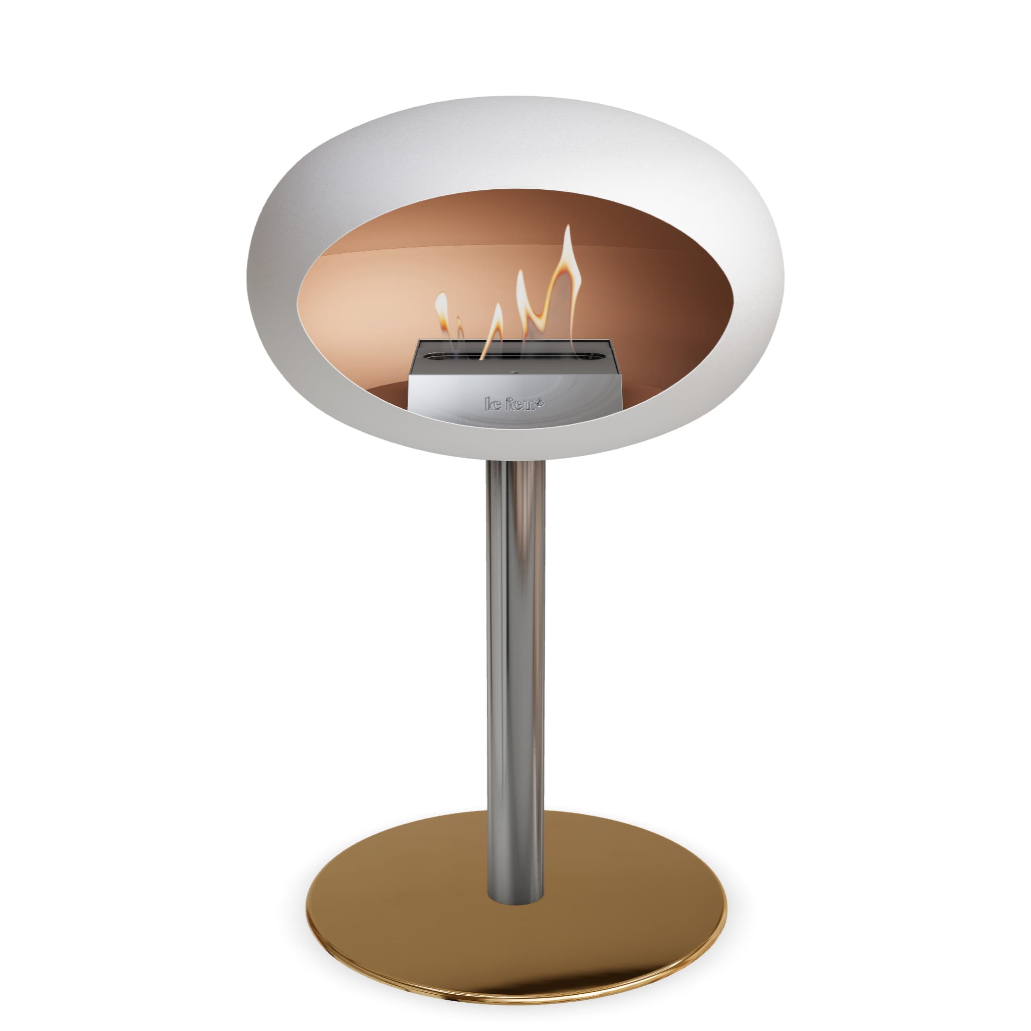 Le Feu Steel Low Dome <br>White