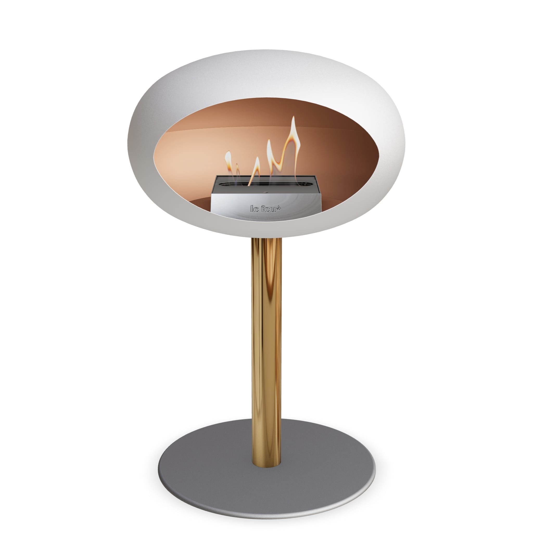 Le Feu Steel Low Dome <br>White