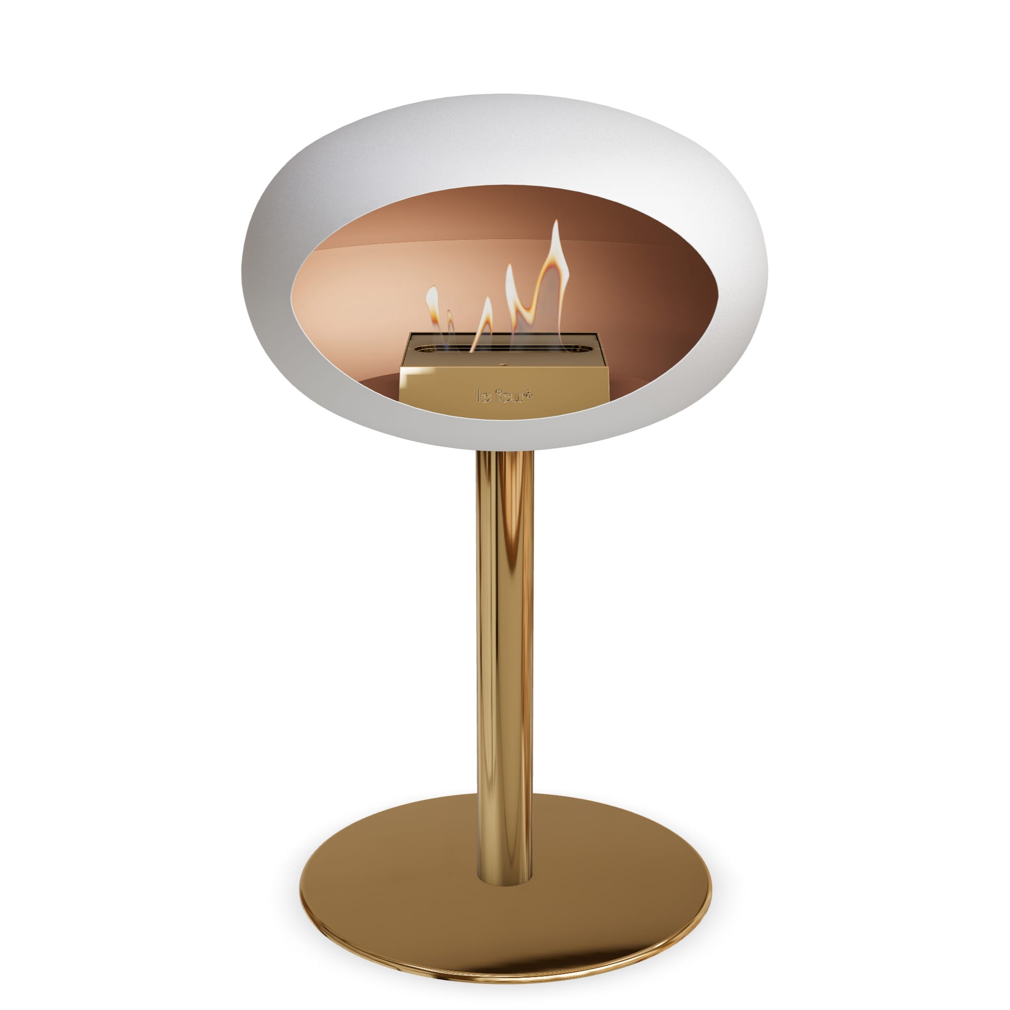 Le Feu Steel Low Dome <br>White