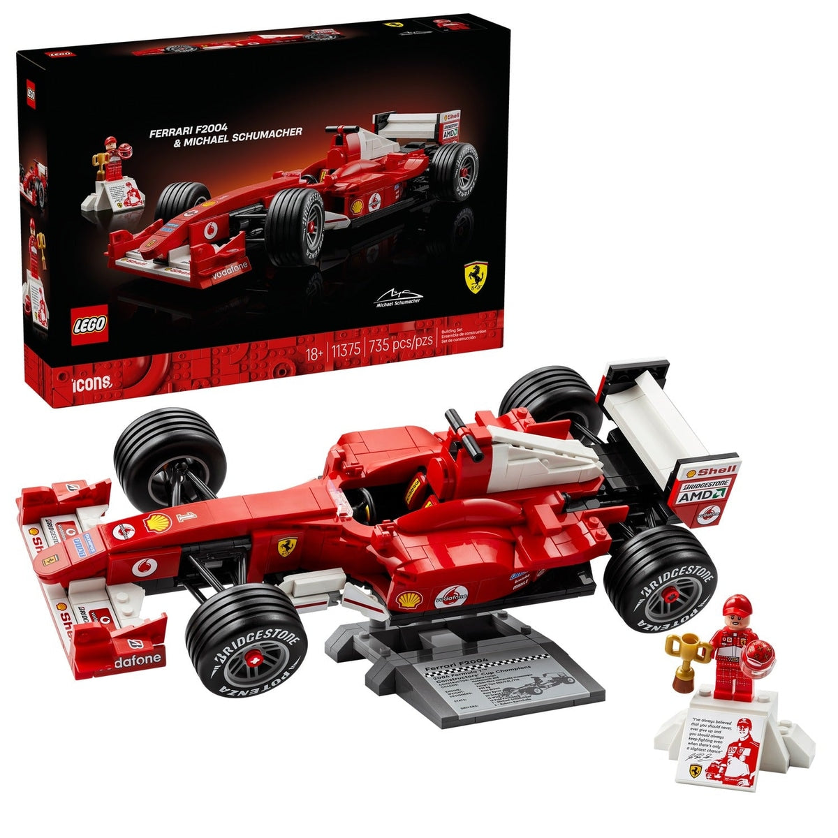 LEGO Icons Ferrari F2004 & Michael Schumacher