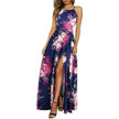 Beach Dress - Leisure Beach Sleeveless Halter Strap Printing Dress