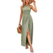 Beach Dress - Leisure Beach Sleeveless Halter Strap Printing Dress