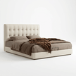 Leo Contemporary Eco-Leather Platform Bed