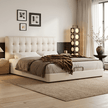 Leo Contemporary Eco-Leather Platform Bed