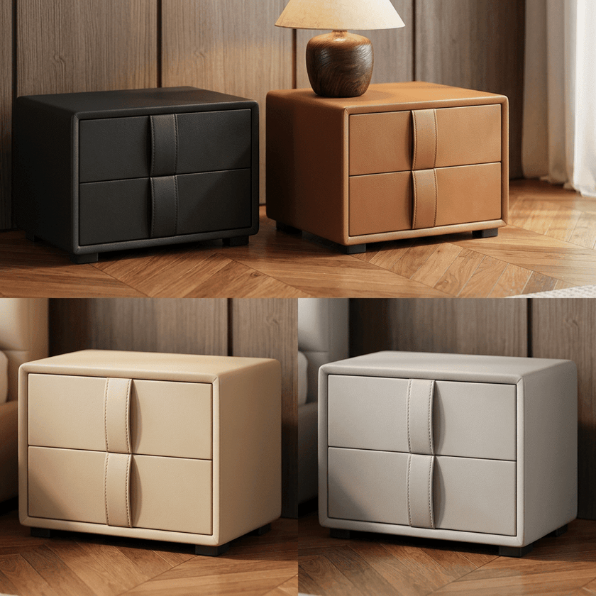 Leo Contemporary Eco-Leather Platform Bed
