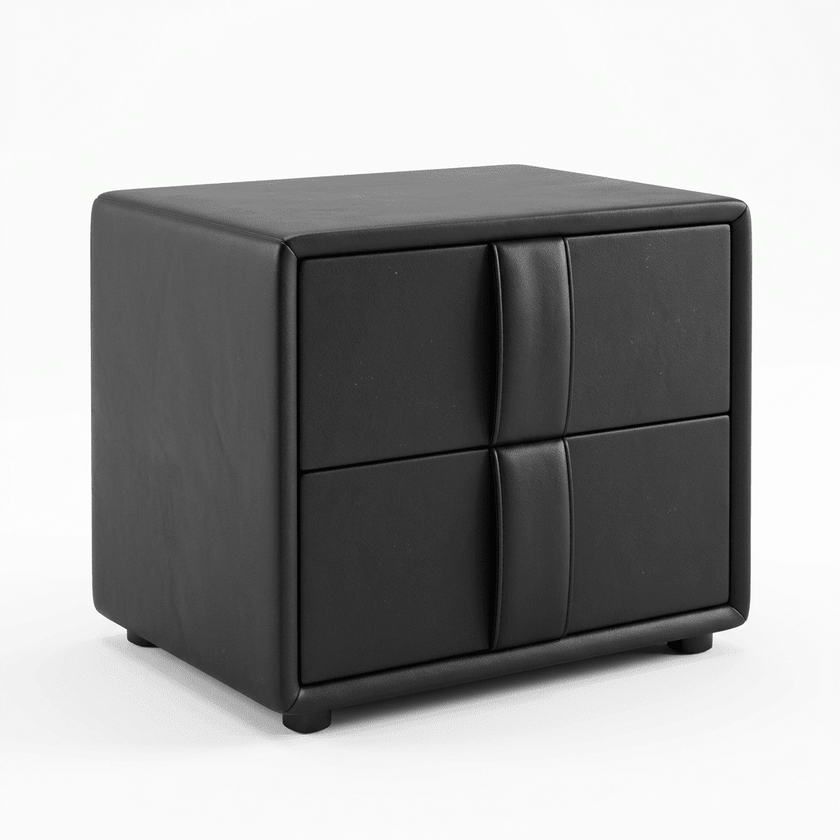 Leo Contemporary Eco-Leather Platform Bed