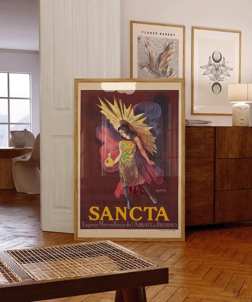 Leonetto Cappiello Sancta Liquor Poster: Vintage Art Nouveau Print