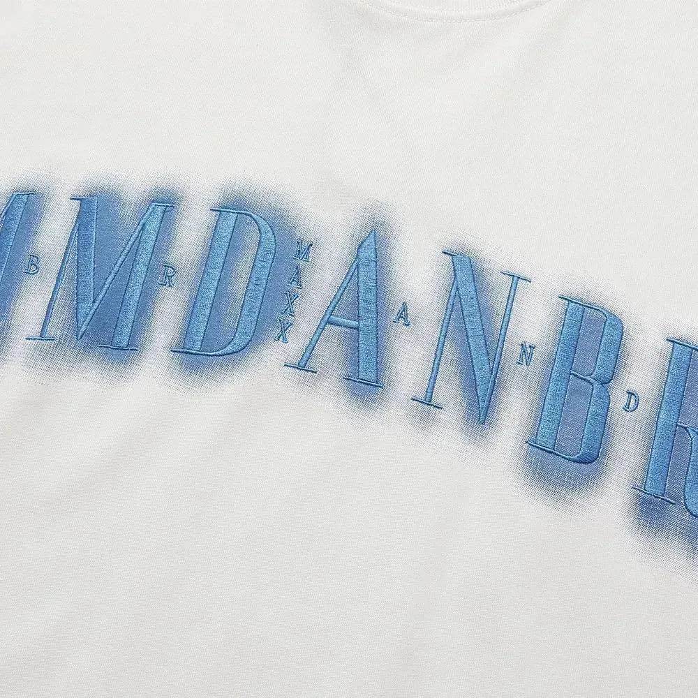 Letter Embroidered Cotton Casual Short Sleeve