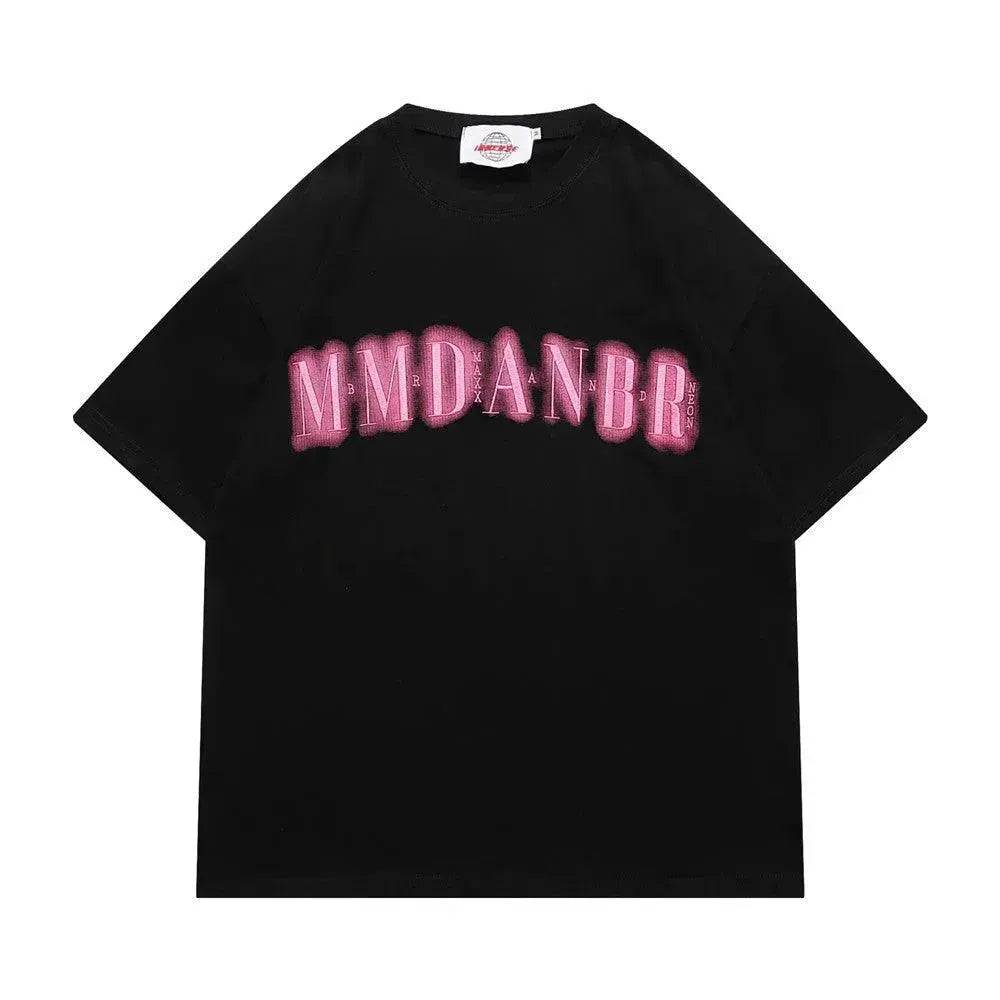 Letter Embroidered Cotton Casual Short Sleeve