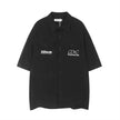 Letter Embroidered Workwear With Pocket Shirt