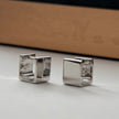 Lexi Square Huggies- Silver
