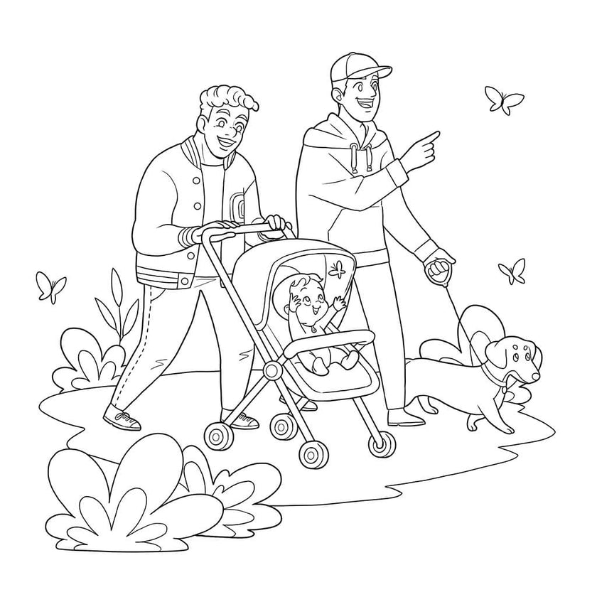 LGBTQ Kids Coloring Book (Spiral Edition)