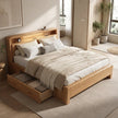 Liam Natural Wood Crafted Bed