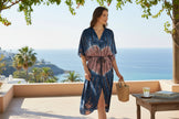Tie Dye Lapis Ombre Kimono - Blue & Pink