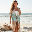 Tie Dye Lapis Ombre Kimono - Mint & Brown
