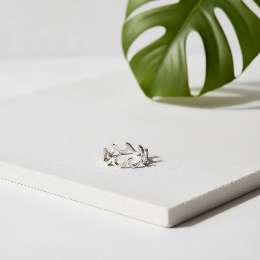 Wave Ring _ Silver Plate