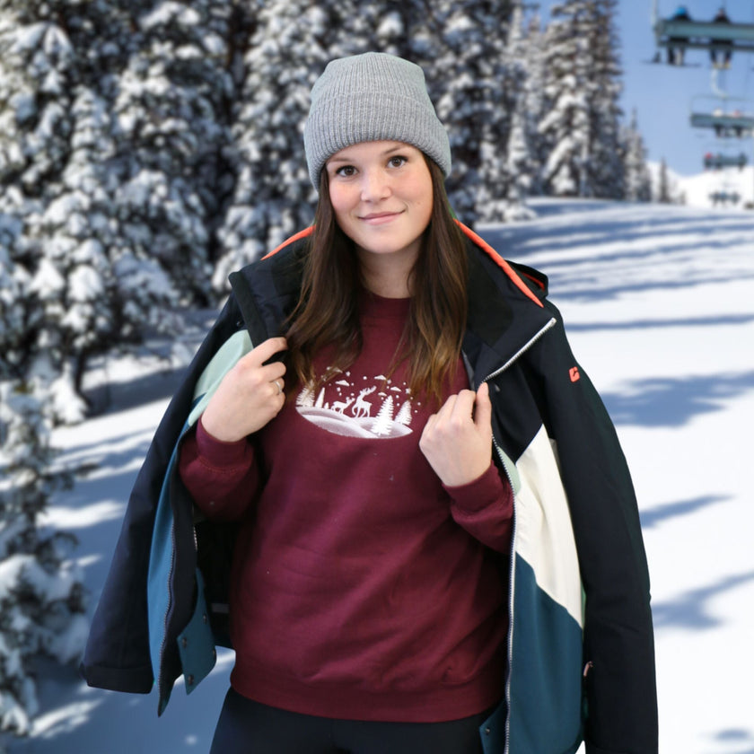 Crewneck Paysage d'hiver brodé
