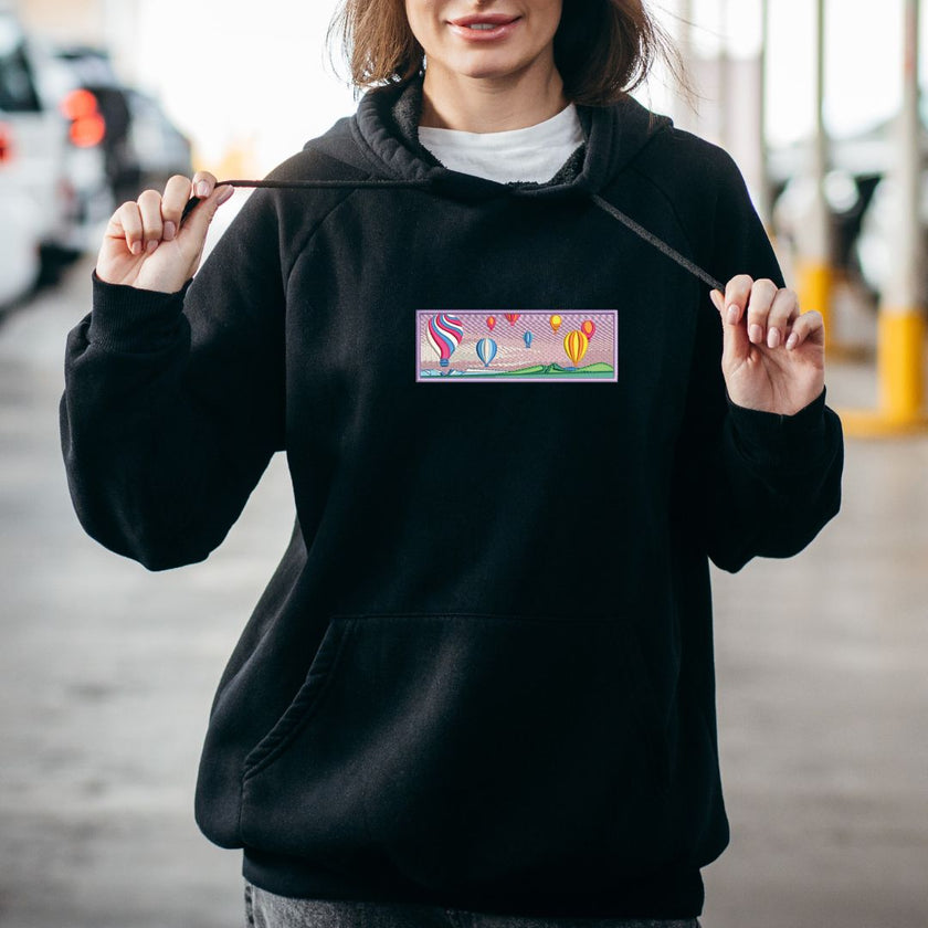 Hoodie Montgolfières brodé