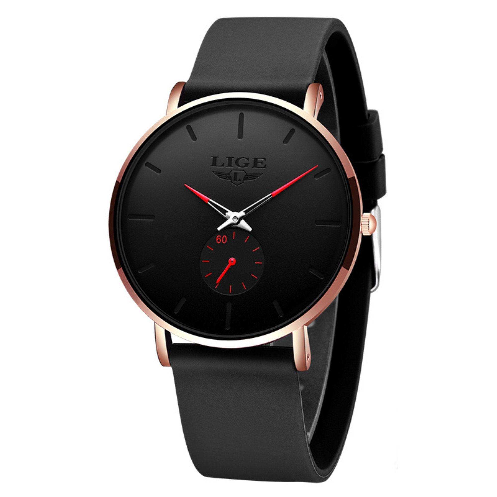 LIGE Men's Classic Quartz Watch | Ultra-thin | Waterproof 3ATM and scratch resistance surface | TUTT Exclusive