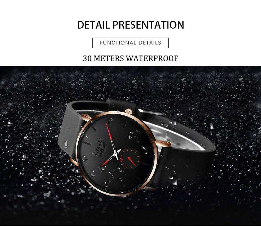 LIGE Men's Classic Quartz Watch | Ultra-thin | Waterproof 3ATM and scratch resistance surface | TUTT Exclusive