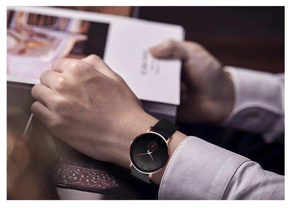 LIGE Men's Classic Quartz Watch | Ultra-thin | Waterproof 3ATM and scratch resistance surface | TUTT Exclusive