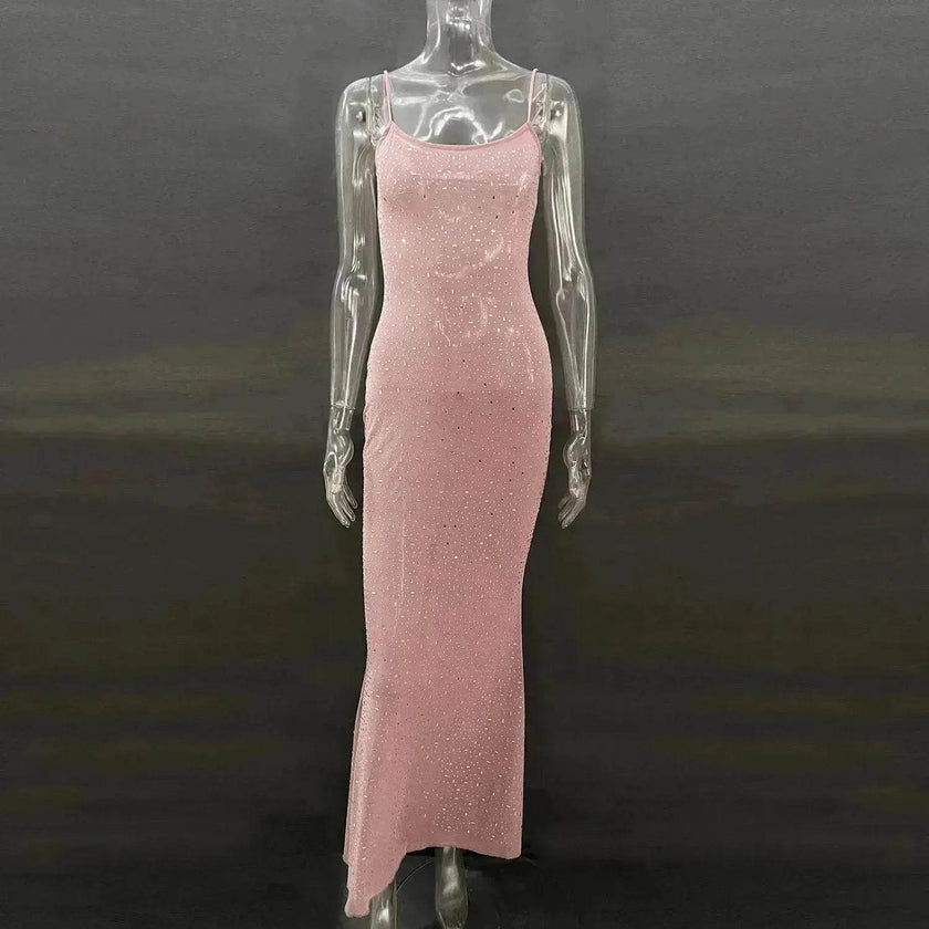 Light Diamond Charming Suspender Mermaid Dress Gown