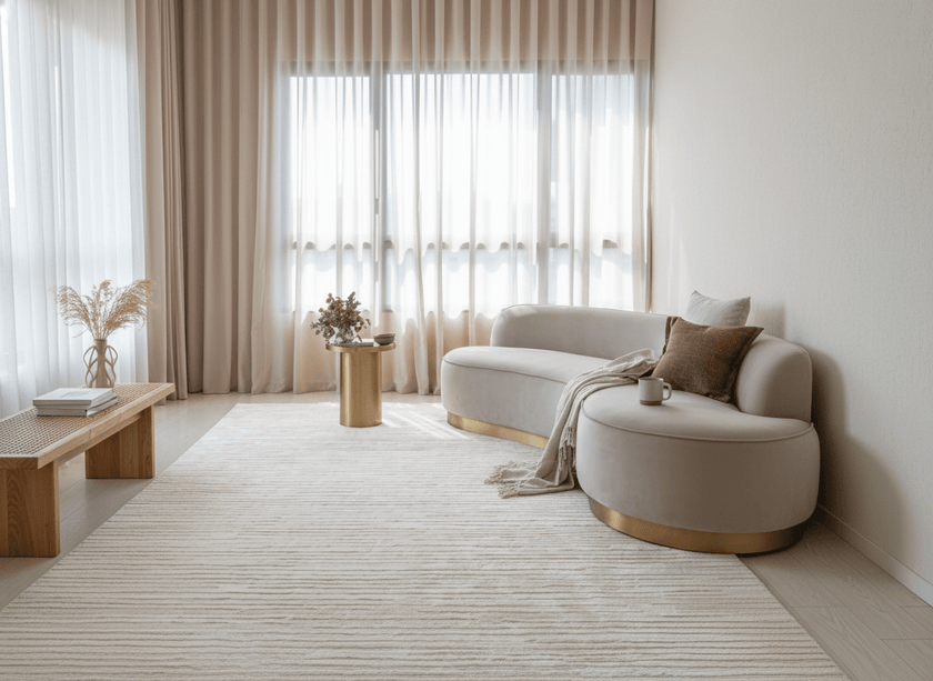 Linear Weave Handcrafted Area Rug