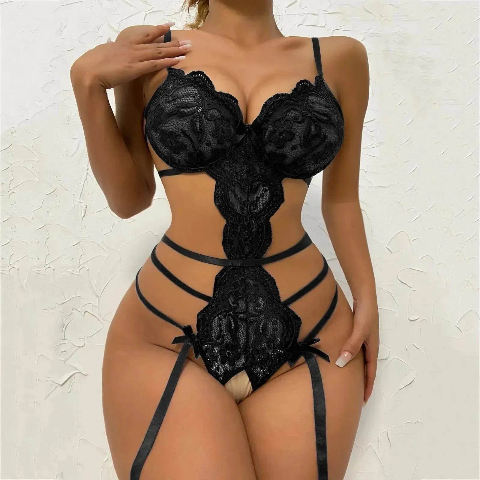 Lingerie Lace Transparent Bodysuit Pajamas